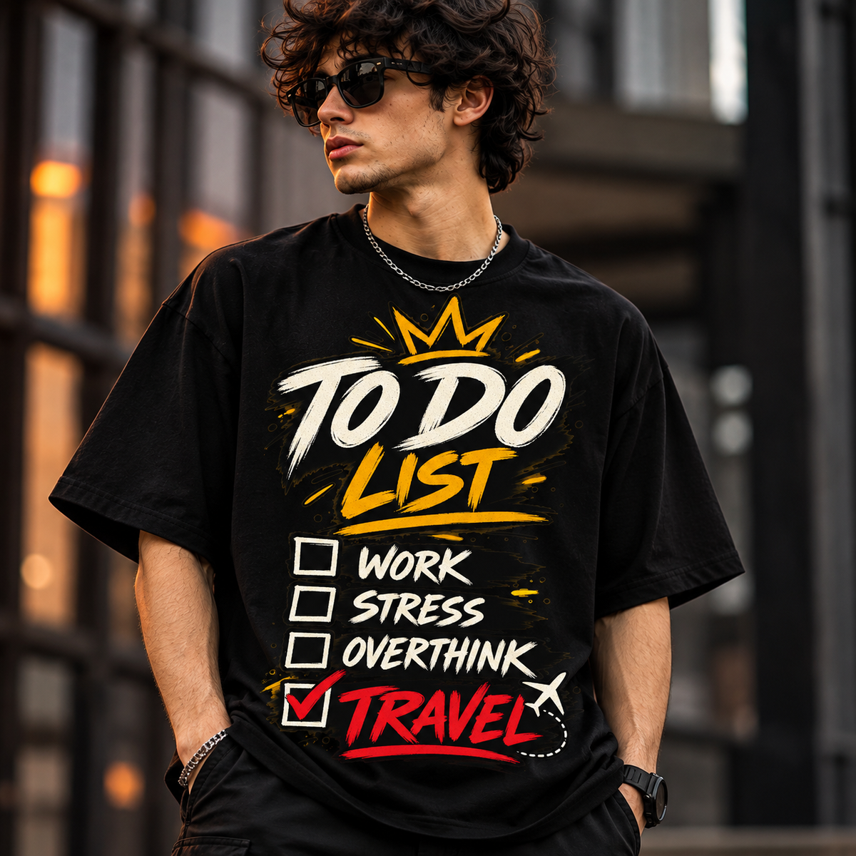 🖤 TO DO LIST – Oversized Graphic T-Shirt